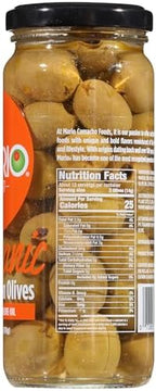Mario Camacho Foods Greek Organic Green Olives Pitted with Touch of Olive Oil, 6.0 Ounce (170g)