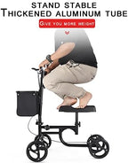 Knee Walker Scooter, Steerable Knee Walker Foot Injury Compact Crutch Replacement, Foldable and Adjustable, Post-op Recovery, Better Alternative to Crutches for Di(