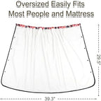 Large Cotton Wearable Incontinence Bed Pads Washable - Adult Diaper Skirt for Highly Absorbency - Washable Bed Mats for Bedwetting - Reusable Incontinence Bed Mattress Mats for Adults, Kids (Flower)