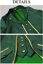 WISHU Mens Steampunk Medieval Jacket, Gothic Victorian Renaissance Tailcoat Vampire Halloween Costume Vintage Frock Coat