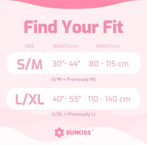 SUNKISS Masterpiece Adult Diapers with Tabs, Unisex Disposable Incontinence Briefs for Women and Men, Odor Control, Pink, Small/Medium, Previously Medium,10 Count
