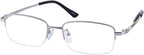 Half Rim Reading Glasses Silver Colour Frame Readers Mens Womens Spectacles Eyewear
