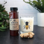 HONEY FEAST Ginger Honey 12OZ (Pack of 3) - Pure Ginger Root Enhanced Raw Honey