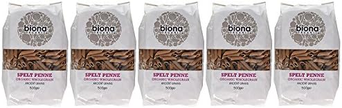 Biona Organic - Spelt Pasta Wholegrain - Penne - 500g (Pack of 5)