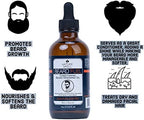 Nature Spell Beard Growth Oil, XL Bottle, 3.72 Fl Oz, Promotes Thicker, Fuller Beard & Mustache, Infused with Argan, Jojoba & Castor Oils, Nourishing Facial Hair Formula For Men, Vegan & Paraben Free