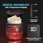 Nose Wax Kit for Eyebrow and Ear Hair | 100gWax, 50 Face Waxing Sticks | USB-C(5V/2A) Wax Warmer | Hair Removal Kit for Men & Women | 15 Pre/Post Wipes, Ear and Mustache Guards & Earplug