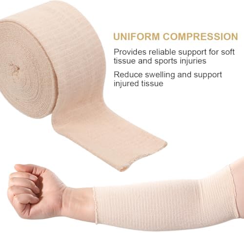 Tubular Support Bandage 2.5’’ x 5.5 yd Size B Elastic Stockinette Tubing Reusable Compression Support Bandages Roll Tube Sleeve for Arm Ankle