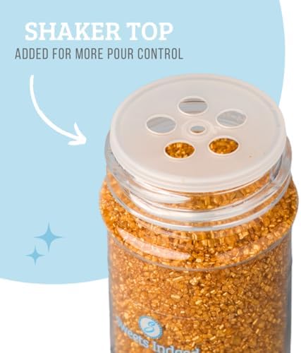 Sweets Indeed Sprinkles, Edible Sprinkle Sugar Mix, Perfect for Cake Decorations, Baking, Ice Cream, Cookies, Cupcake Topper, 5 ounces (Gold)