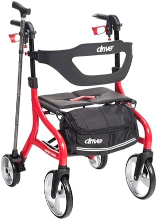 Drive Medical 102662-CANE Nitro Sprint Cane Holder for Nitro Sprint Rollators Rolling Walkers, Black
