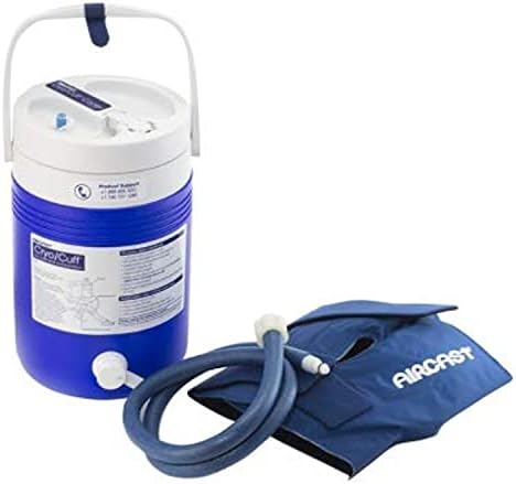 Aircast Cryo Cuff Knee Cold Therapy Machine Cooler for Cold Therapy Knee Solution - Blue - Large (20in - 31in)