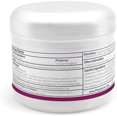 PhysAssist Fibromyalgia Cream – Natural Botanical Soothing and Cooling, 4 oz jar.
