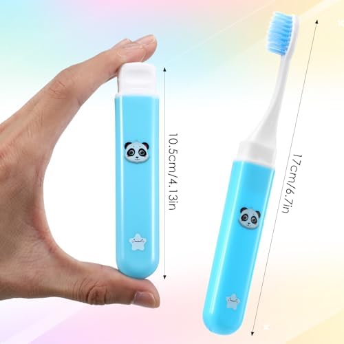 10 Pack Travel Toothbrushes Mini Travel Toothbrush Foldable Toothbrush Camping Pocket Mini Tooth Brush for Home School Business Trip Hiking Individually Wrapped(5 Color