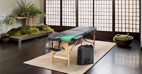 Luxton Home Premium Foam Massage Table Portable Foldable Massage Bed Height Adjustable, 72 Inches Long 27 Inches Wide Home Salon Spa Bed Tattoo Table with Accessories & Carrying Case, Easy Set Up