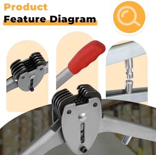 Strapping Sealer/Crimper for 1/2"-5/8" Polypropylene (PP) Strapping Band Manual Banding Tool with 15” Extended Handle (red)