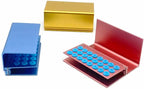 3Pcs 24 Holes Dental Burs Holder Block Case for CA/RA＆FG Dental Autoclavable Burs Holder with Silicon Cover
