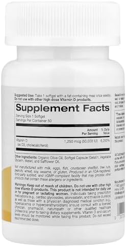 SuperNutrition, SimplyOne Vitamin D3 50,000 IU, Structural Support*, Immune Support*, 50 Day Supply