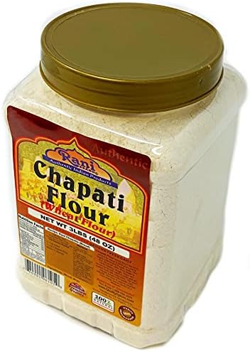 Rani Chapati Flour (100% Pure Whole Wheat Atta), For Making Roti & Indian Breads 48oz (3lbs) 1.36kg PET Jar ~ All Natural | Vegan | No Salt or Colors | NON-GMO | Indian Origin