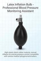 Pressure Bulb Pump, Latex Blood Pressure Bulbs, Black Squeeze Bulb Pump for Manually Inflating Blood Pressure Replacement Parts