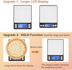 BOMATA 0.01g Small Digital Gram Scale, USB Rechargeable, Upgraded 1kg Jewelry Scale with Larger Display and Hold Function, High Precision, Grams and oz for Herb, Coin, Powder, Yeast, Kitchen Black