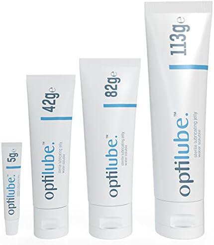 OptiLube Tubes (42g x12) - Sterile Lubricating Jelly for Insertion of Medical Devices in 5g, 42g, 82g, and 113g Tubes, Water Soluble Lubricant with Easy-to-Use Flip Cap (42g x12)