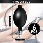 6 Pieces Pressure Bulb Replacement Inflation Bulb Pump Adjustable Hand Squeeze Pump Manual Sphygmomanometer with Air Release Valve, Black