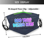 Custom Face Mask Unisex Adult with Your Logo Image for Sports,Outdoor and Travel