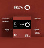 Delta Q Qalidus Espresso Pods for Delta Q machines - Intensity 10, Notes of Caramel, XXL Pack - 80 Coffee Capsules