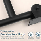 29.5 INCH Stainless Toilet Safety Rails, Matte Black Handicap Grab Bars for Elderly, Disabled Flip-Up Bathroom Grab Bar, Toilet Handrails Hand Grips Handle Shower Assist Aid Black