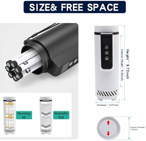 Portable Insulin Cooler with USB Charger - Diabetic Travel Medication Cooler, Car Refrigerator for Medicine Storage, Compact Cooling Organizer (Requires Continuous Power) White