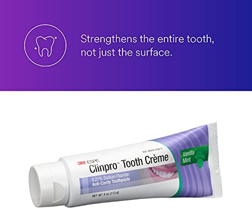 3M Clinpro Tooth Creme 0.21% Sodium Fluoride Anti Cavity Toothpaste, Vanilla Mint