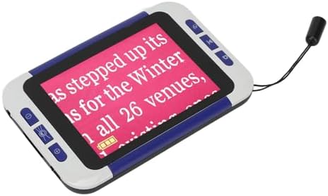 3.5 inch Handheld Video Digital Magnifier for Low Vision, Electronic Reading Aids with 26 Color Modes, 2X‑48X Zoom Digital Video Magnifier USB Rechargeable (US Plug)
