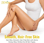 Zenia Honey Wax 14oz - Gentle Hair Removal Soft Wax for All Skin Types - Perfect for Full-Body Use Including Legs, Arms, Bikini, and Face