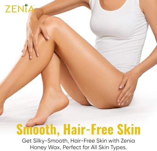Zenia Honey Wax 14oz - Gentle Hair Removal Soft Wax for All Skin Types - Perfect for Full-Body Use Including Legs, Arms, Bikini, and Face