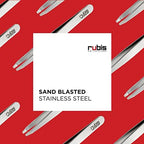 Rubis Universal Stainless Steel Tweezers with Straight Tips for Precise Eyebrows and Hair Removal, 1K302,Rubis Switzerland Swiss Made World Renowned Precision