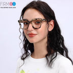 Firmoo Oversized Blue Light Glasses for Women Men Large Frame Anti Eyestrain & UV Protection Computer Gaming Blue Blocker Eyeglasses(Pattern)