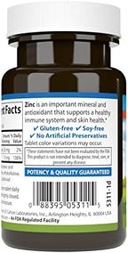 Carlson - Zinc, 15 mg, Zinc Supplement, Zinc Gluconate, Immune Support & Skin Health, Zinc Tablets, Antioxidant, Zinc Capsules, 100 Tablets