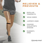 Cho-Pat Original Knee Strap, Patella Support for Runner’s Knee, Jumper’s Knee, Osgood Schlatter’s, and Chondromalacia, Black, XX-Large
