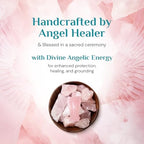 Rose Quartz Crystal Pocket Angel Figurine - 2 Inch Guardian Angel Healing Crystal Stone Statue Blessed with Angelic Energy for Healing, Love, Protection and Meditation, Small Spiritual Gift for Women
