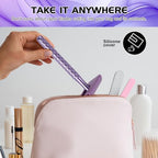 Double Edge Safety Razor for Women Purple with 10 Blades and Silicone Cover - Durable Metal Eco-Friendly Single Blade Razor - Closed Smooth Shave
