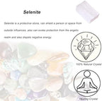Selenite Raw Crystals, Large 1.25-2.0" Healing Crystals Natural Rough Stones Crystal for Tumbling, Cabbing, Fountain Rocks, Decoration, Polishing, Wire Wrapping, Wicca & Reiki