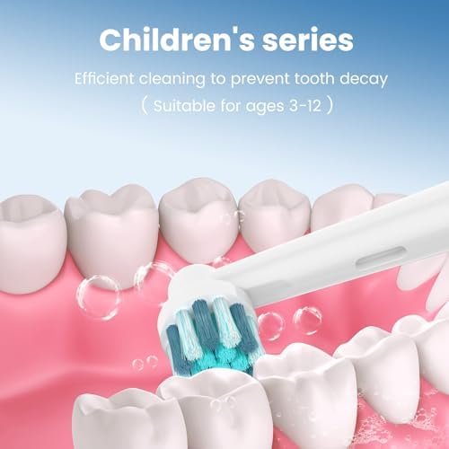 8pcs Kids Replacement Heads Compatible with Braun Oral B Kids Electric Toothbrush, Ultra Soft Bristles