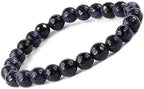 Aleafa Armlet Presents Natural Goldstone Blue Bracelet 8 Mm Crystal Stone Diamond Cut Beads Bracelet Round Shape for Reiki and Crystal Stones (Color : #Aport-4735
