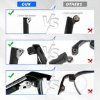1Pair Glasses Arm Replacement, Universal Glasses Repair Kit with Screws, Eyeglasses Arms Legs Replacement Accessories with Screws Washers Screwdrivers Nose Pads(Black)