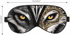 Wolf Sleep Eye Mask Watercolor Wolf Face Animal Men Women Sleep Mask with Adjustable Strap Eye Cover Eye Shade for Travel, Nap,Meditation