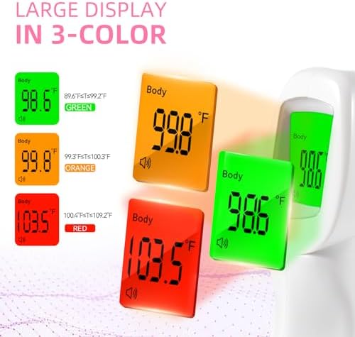 Snomd Non-Contact Infrared Forehead Thermometer for Adults, Kids & Baby, 3-in-1 No-Touch Digital Fever Temperature Gun, Accurate & Fast Reading