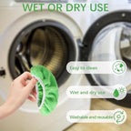6 Pack Green Microfiber Mop Pads - Reusable Washable Refills for Wet & Dry Floor Cleaning - Fits Most Standard Mops - Household Cleaning Pads