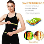 Waist Trimmer Sport Lower Lumbar Support/Back Brace Belt Adjustable Waist Trainer Belt Weight Loss Sweating Enhancer for Men & Women Black
