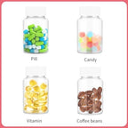 Gjinxi 4Pcs Clear Pill Bottles, 80ml Empty Plastic Medicine Bottles, Reagent Bottle with Caps, Small Travel Pill Case, Chemical Containers for Liquid Solid Powder