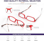 5Pack Reading Glasses for Women - Blue Light Blocking Spring Hinge Computer Readers Anti Glare UV Eyeglasses