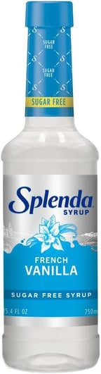 Splenda Coffee Syrup, French Vanilla, Sugar Free, Flavored Liquid Syrups for Drinks, 750 ml Bottle